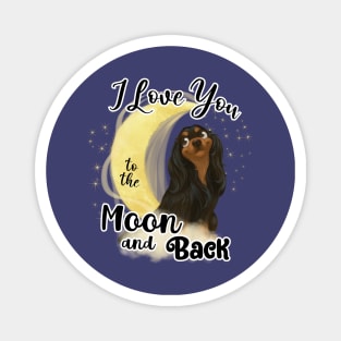 I love my Cavalier to the moon and back. Black and Tan Magnet